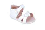 Sandalias blancas preandantes de piel Garvalín 252304